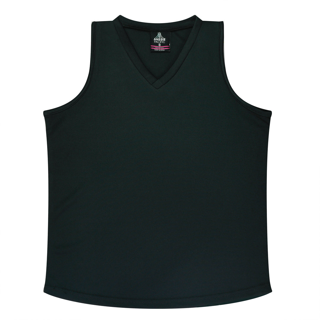 House of Uniforms The Botany Singlet | Ladies Aussie Pacific Black