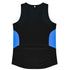 House of Uniforms The Tasman Singlet | Ladies | Black Base Aussie Pacific