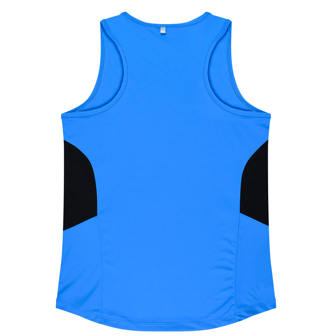 House of Uniforms The Tasman Singlet | Ladies | Blue Base Aussie Pacific