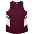 House of Uniforms The Tasman Singlet | Ladies | Mixed Base Aussie Pacific Maroon/White