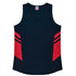 House of Uniforms The Tasman Singlet | Ladies | Navy Base Aussie Pacific Navy/Red