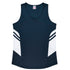 House of Uniforms The Tasman Singlet | Ladies | Navy Base Aussie Pacific Navy/White