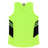 House of Uniforms The Tasman Singlet | Ladies | Neon Base Aussie Pacific Neon Yellow/Black