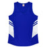 House of Uniforms The Tasman Singlet | Ladies | Blue Base Aussie Pacific Royal/White