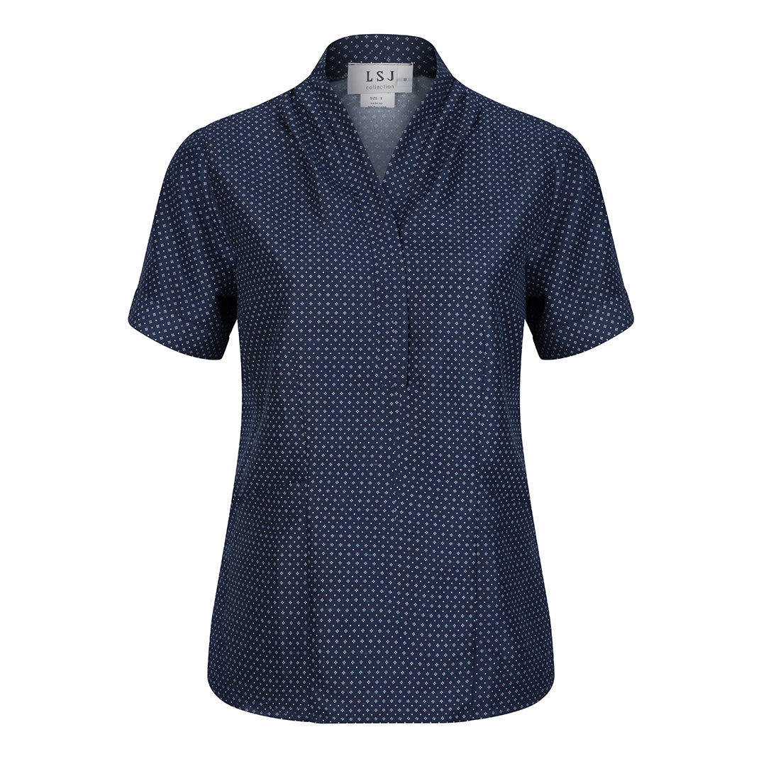 House of Uniforms The Flinders Tunic Top | Ladies | Short Sleeve LSJ Collection Navy