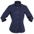 House of Uniforms The Empire Shirt | Ladies | 3/4 Sleeve Stencil Navy/Sky