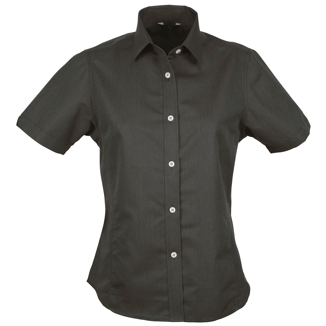 House of Uniforms The Empire Shirt | Ladies | Short Sleeve Stencil Charcoal/Grey