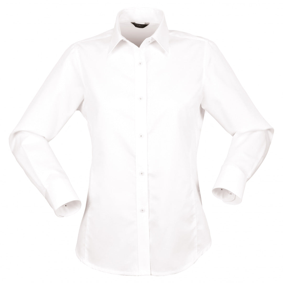 House of Uniforms The Hospitality Nano Shirt | Ladies | Long Sleeve Stencil White