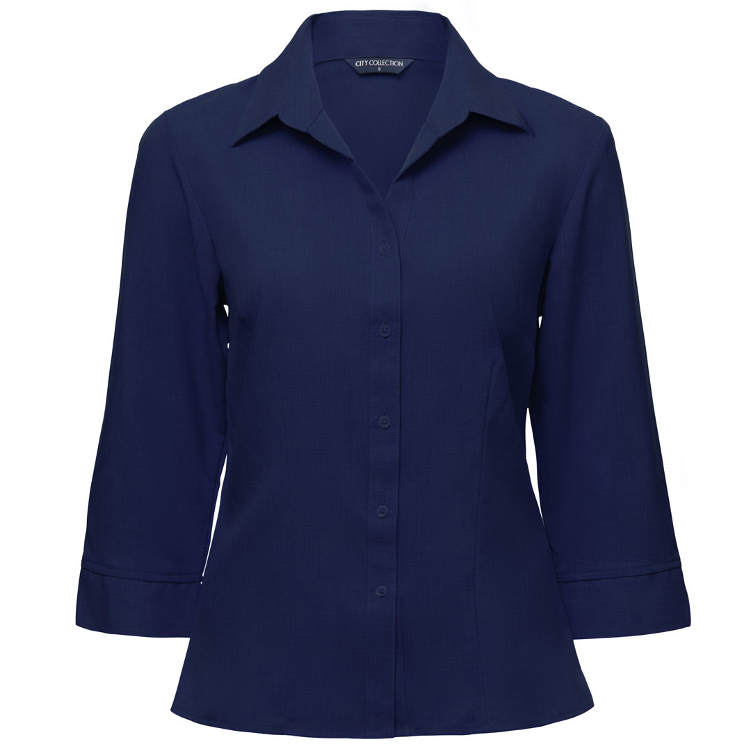 House of Uniforms The Ezylin Shirt | Ladies | 3/4 Sleeve City Collection Denim