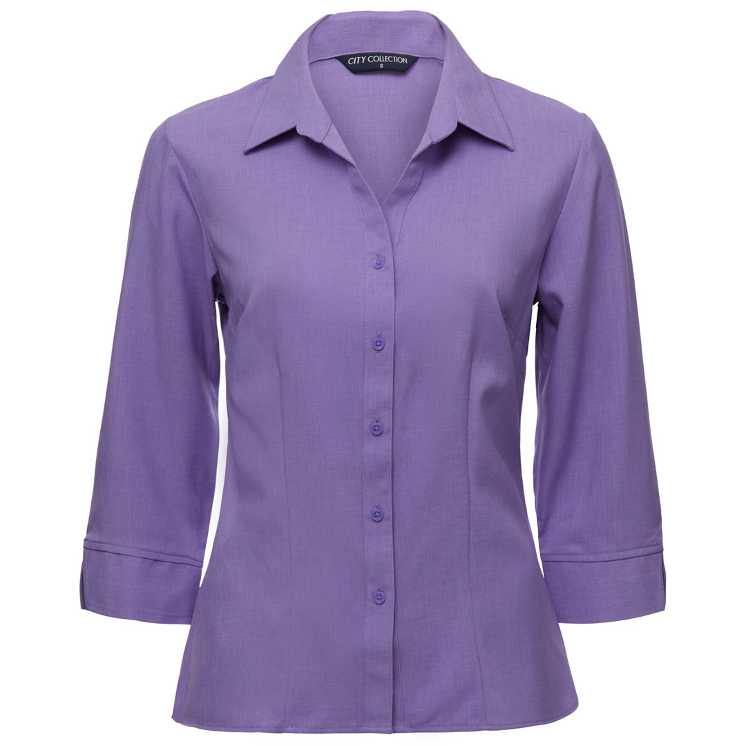 House of Uniforms The Ezylin Shirt | Ladies | 3/4 Sleeve City Collection Lilac