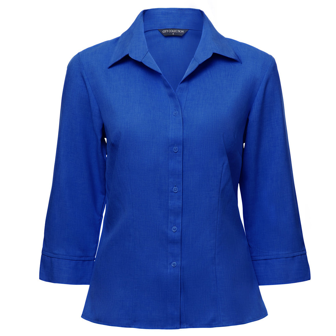 House of Uniforms The Ezylin Shirt | Ladies | 3/4 Sleeve City Collection Royal