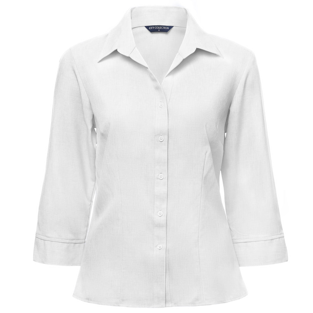 House of Uniforms The Ezylin Shirt | Ladies | 3/4 Sleeve | Plus City Collection