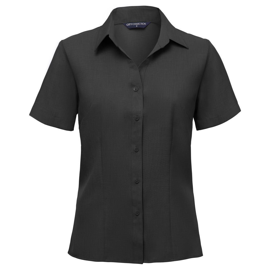 House of Uniforms The Ezylin Shirt | Ladies | Short Sleeve City Collection Charcoal