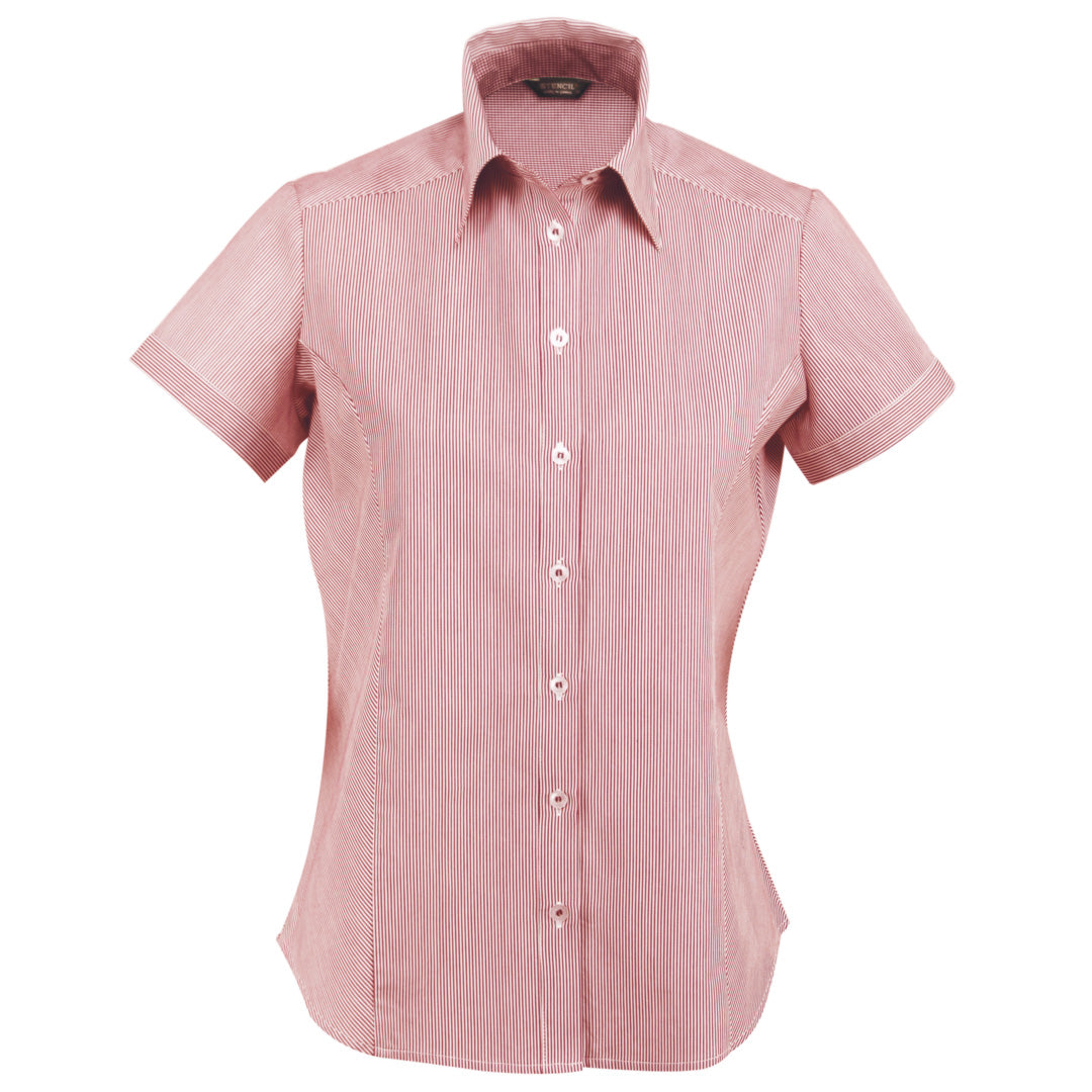 House of Uniforms The Inspire Shirt | Ladies | Short Sleeve Stencil Red