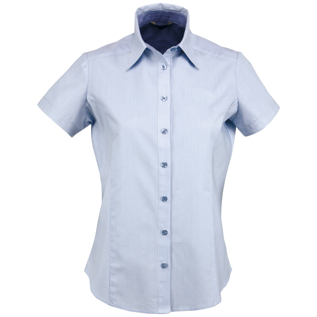House of Uniforms The Inspire Shirt | Ladies | Short Sleeve Stencil Sky