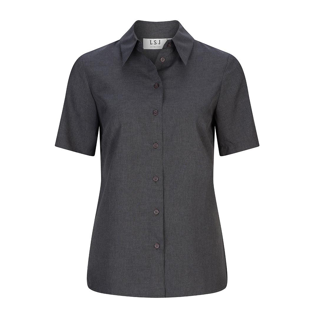 House of Uniforms The Freedom Shirt | Ladies | Short Sleeve LSJ Collection Charcoal