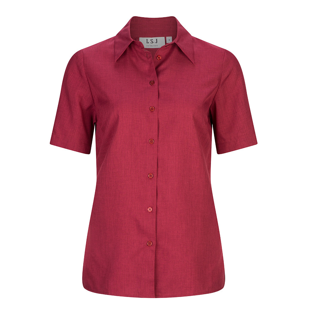 House of Uniforms The Freedom Shirt | Ladies | Short Sleeve LSJ Collection Pepper Red