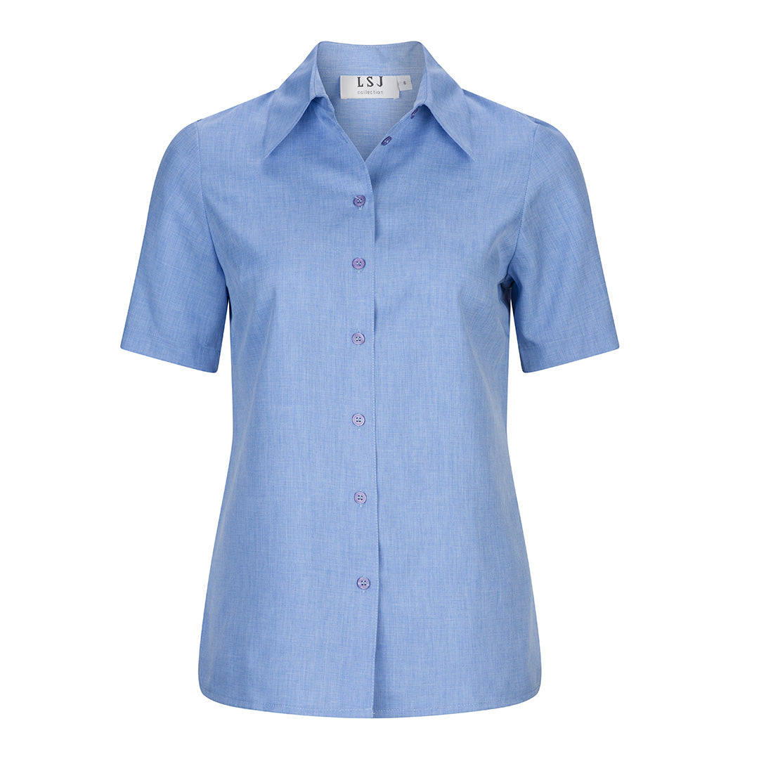 House of Uniforms The Freedom Shirt | Ladies | Short Sleeve LSJ Collection Periwinkle