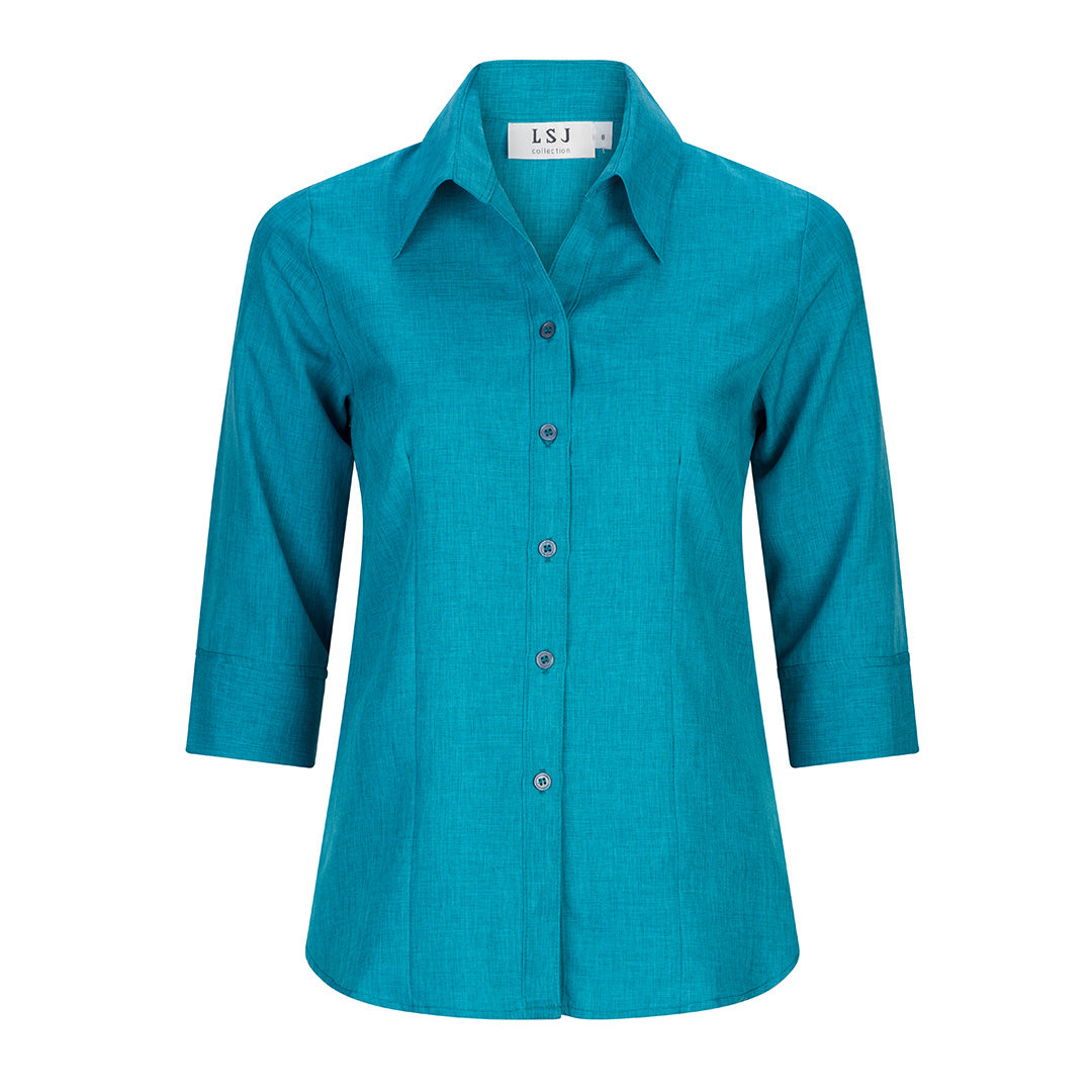 House of Uniforms The Freedom Shirt | Ladies | 3/4 Sleeve LSJ Collection Harbour