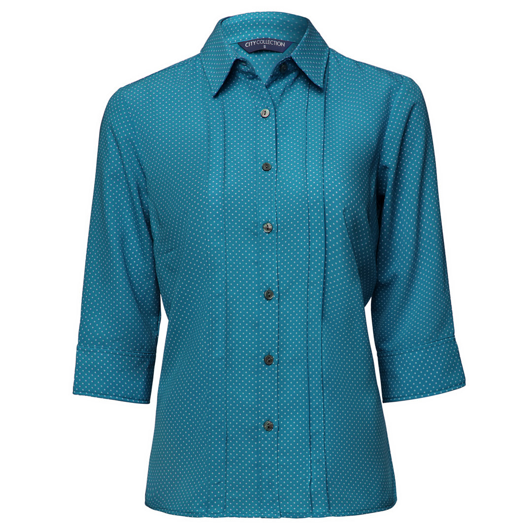 House of Uniforms The Spot Shirt | Ladies | 3/4 Sleeve City Collection Teal