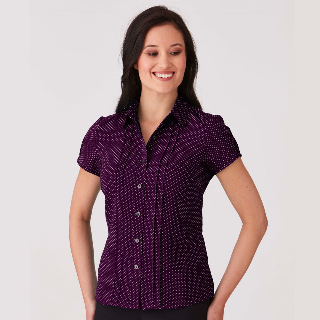 House of Uniforms The Spot Shirt | Ladies | Short Sleeve | Plus City Collection Grape