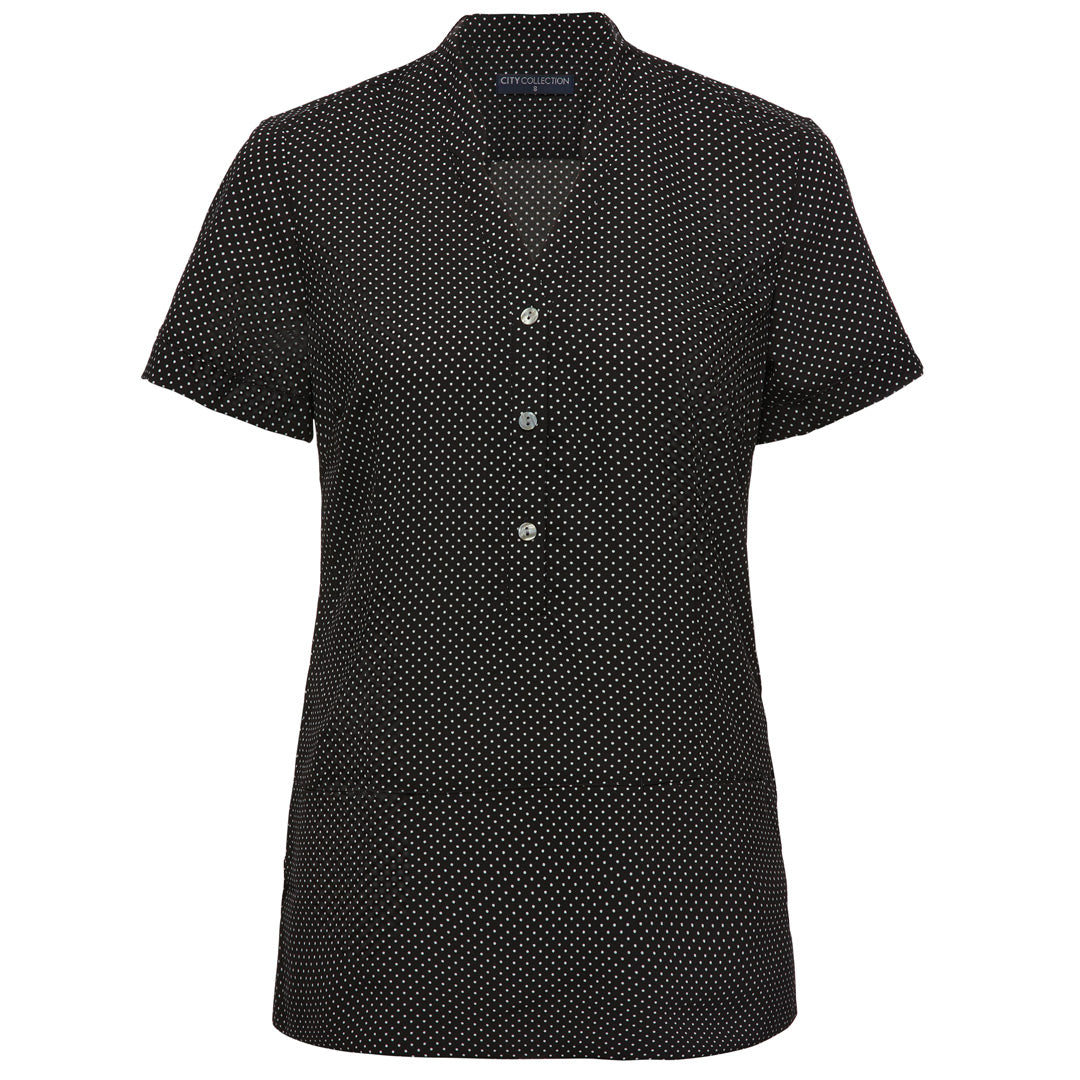 House of Uniforms The Spot Tunic | Ladies | Short Sleeve City Collection Black