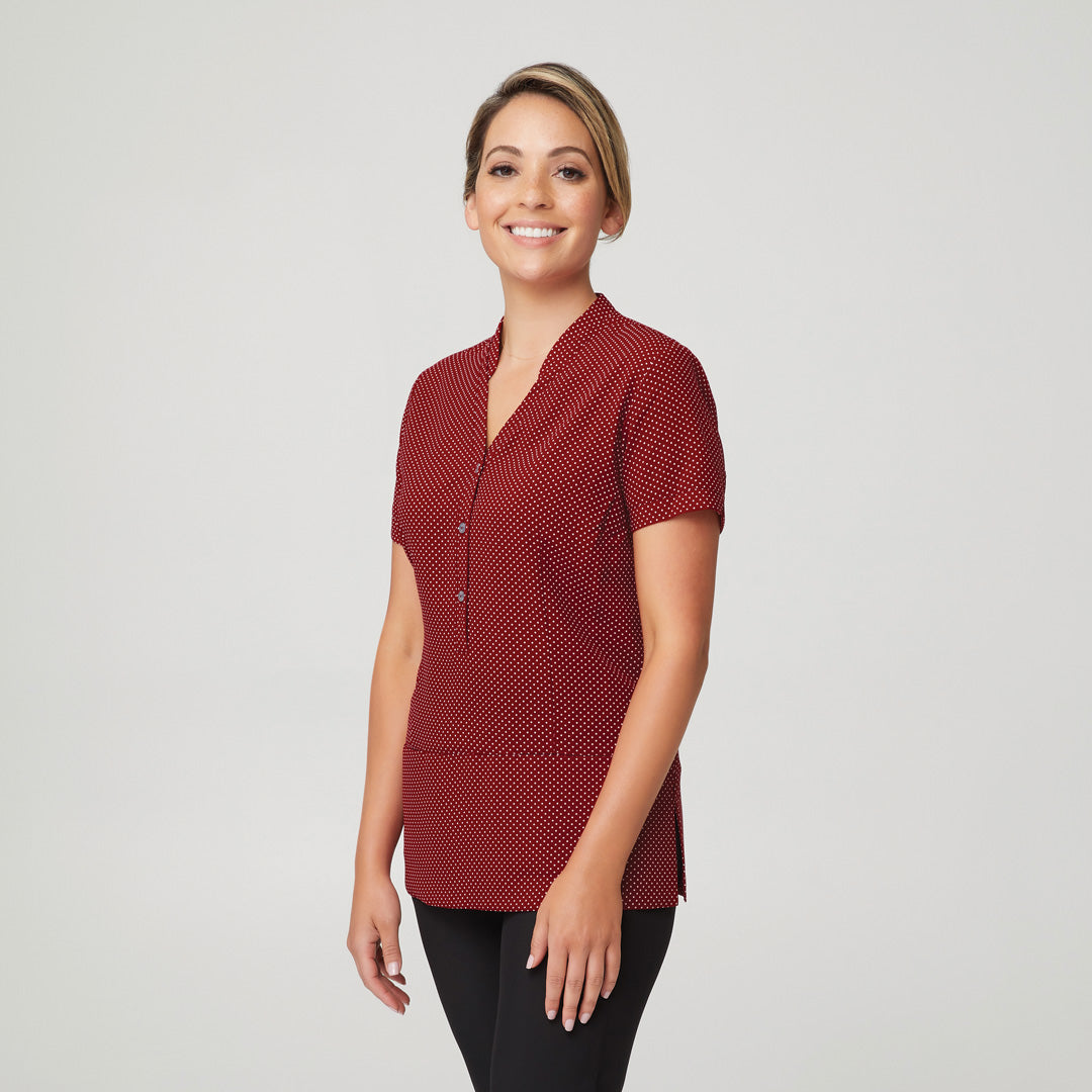 House of Uniforms The Spot Tunic | Ladies | Short Sleeve City Collection Red