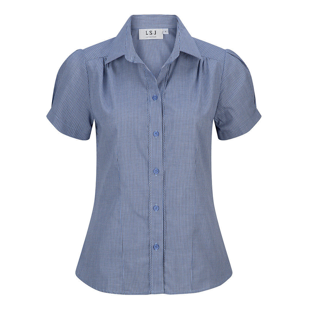 House of Uniforms The Lonsdale Shirt | Ladies | Short Sleeve LSJ Collection Blue