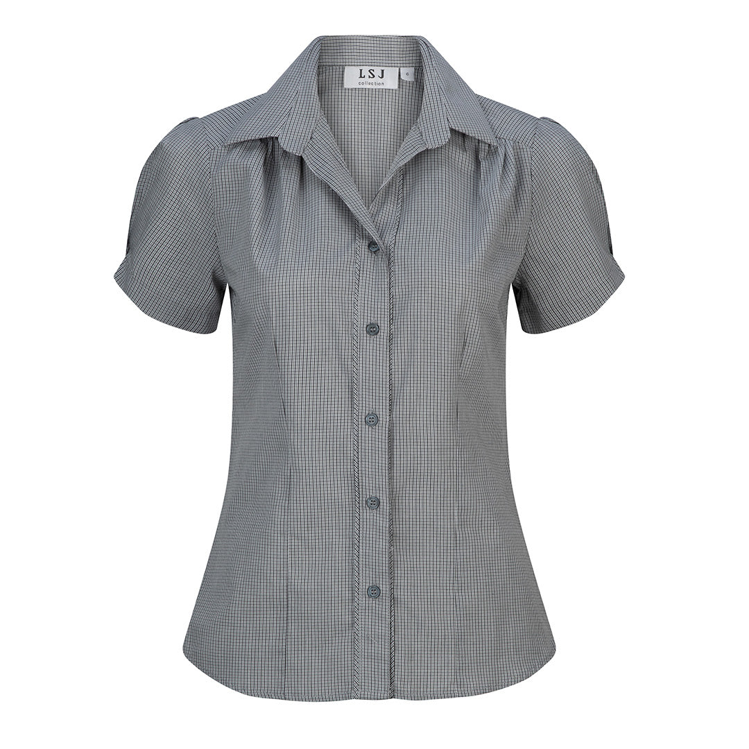 House of Uniforms The Lonsdale Shirt | Ladies | Short Sleeve LSJ Collection Charcoal
