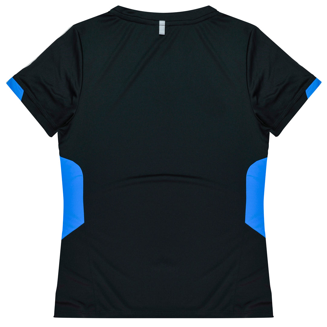House of Uniforms The Tasman Tee | Ladies | Short Sleeve | Black Base Aussie Pacific
