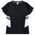 House of Uniforms The Tasman Tee | Ladies | Short Sleeve | Black Base Aussie Pacific Black/White