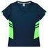 House of Uniforms The Tasman Tee | Ladies | Short Sleeve | Navy Base Aussie Pacific Navy/Neon Green