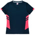 House of Uniforms The Tasman Tee | Ladies | Short Sleeve | Navy Base Aussie Pacific Navy/Neon Pink