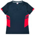 House of Uniforms The Tasman Tee | Ladies | Short Sleeve | Navy Base Aussie Pacific Navy/Red