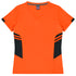 House of Uniforms The Tasman Tee | Ladies | Short Sleeve | Neon Base Aussie Pacific Neon Orange/Slate