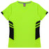 House of Uniforms The Tasman Tee | Ladies | Short Sleeve | Neon Base Aussie Pacific Neon Yellow/Black