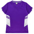 House of Uniforms The Tasman Tee | Ladies | Short Sleeve | Mixed Base Aussie Pacific Purple/White