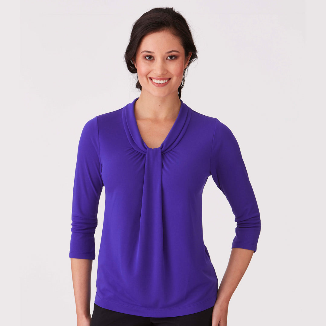 House of Uniforms The Pippa Knit Top | Ladies | 3/4 Sleeve City Collection