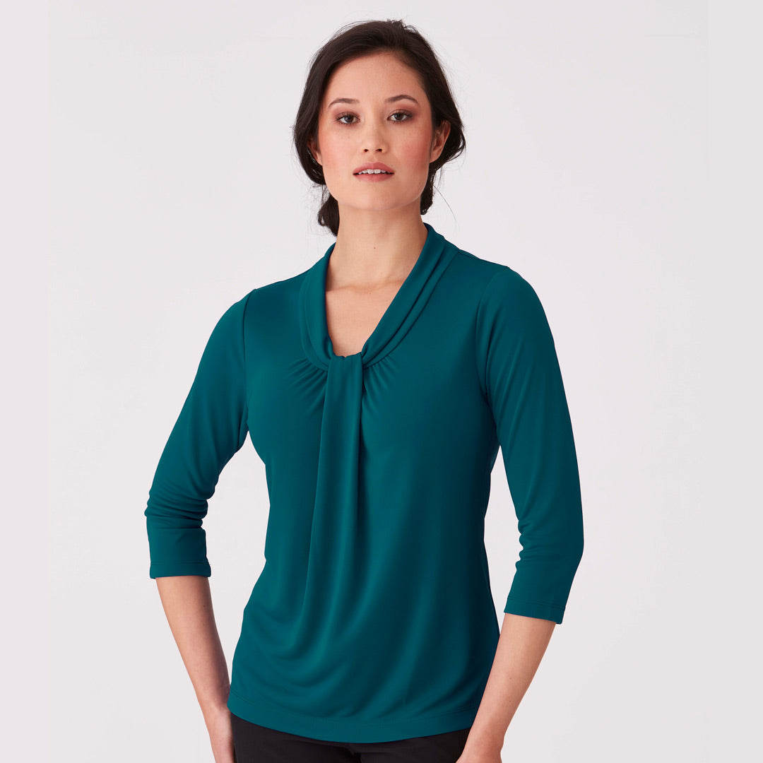 House of Uniforms The Pippa Knit Top | Ladies | 3/4 Sleeve City Collection