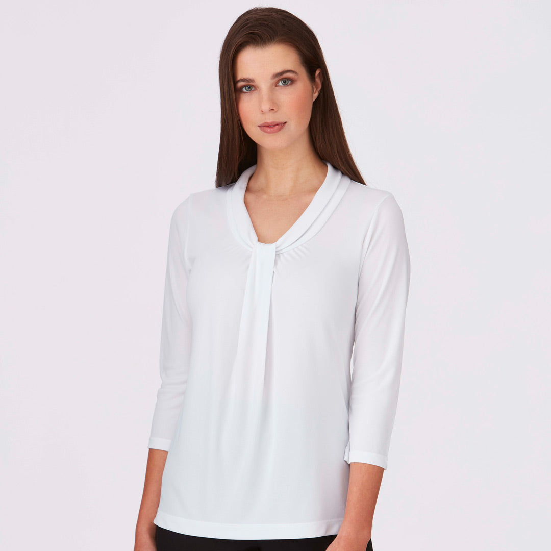 House of Uniforms The Pippa Knit Top | Ladies | 3/4 Sleeve City Collection