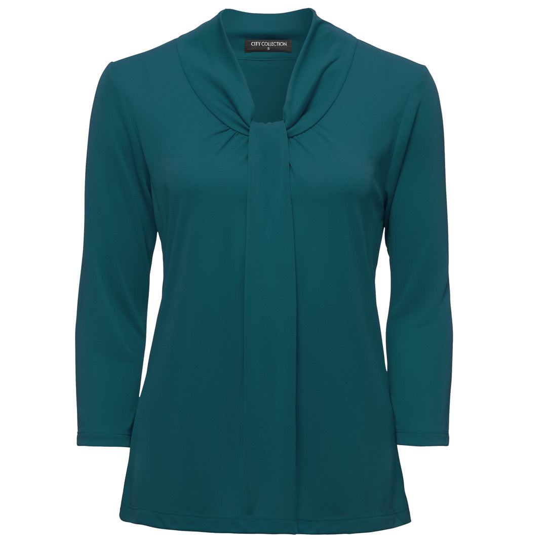 House of Uniforms The Pippa Knit Top | Ladies | 3/4 Sleeve City Collection