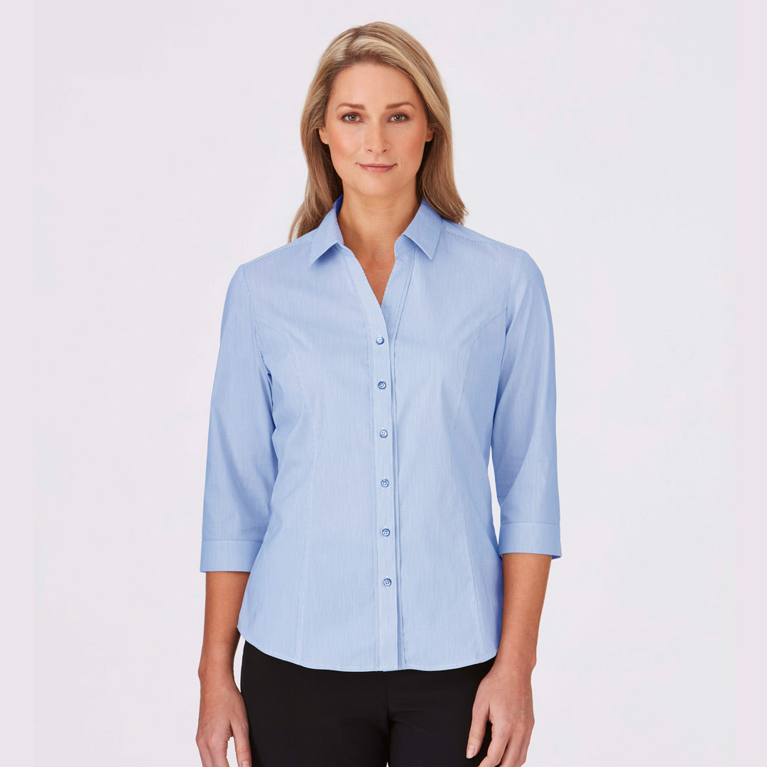 House of Uniforms The Pin Feather Shirt | Ladies | 3/4 Sleeve City Collection