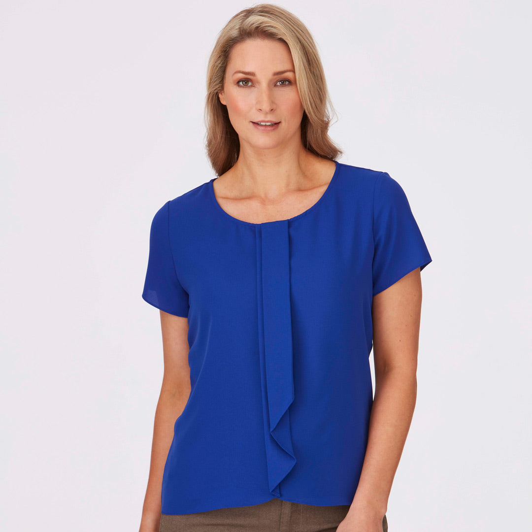 House of Uniforms The Cascade Top | Ladies | Short Sleeve City Collection Cobalt