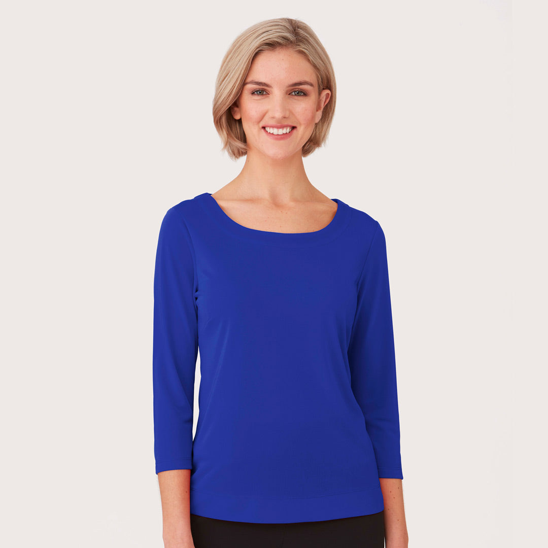 House of Uniforms The Smart Knit Top | Ladies | 3/4 Sleeve City Collection 