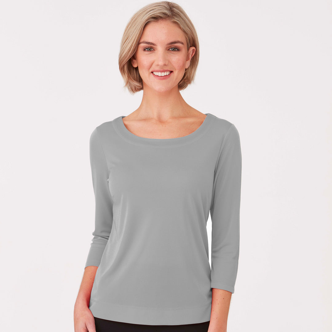 House of Uniforms The Smart Knit Top | Ladies | 3/4 Sleeve City Collection 