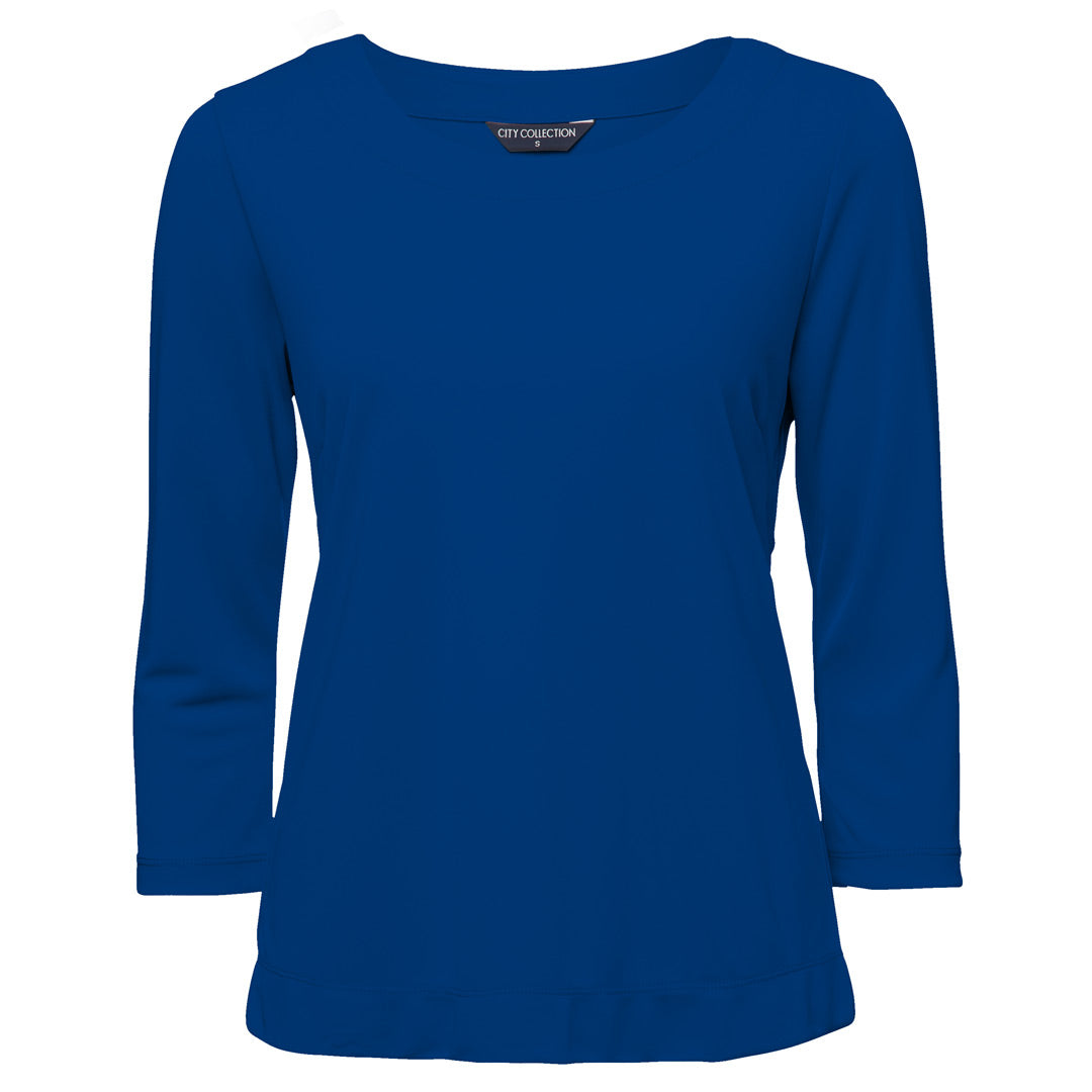 House of Uniforms The Smart Knit Top | Ladies | 3/4 Sleeve City Collection Royal