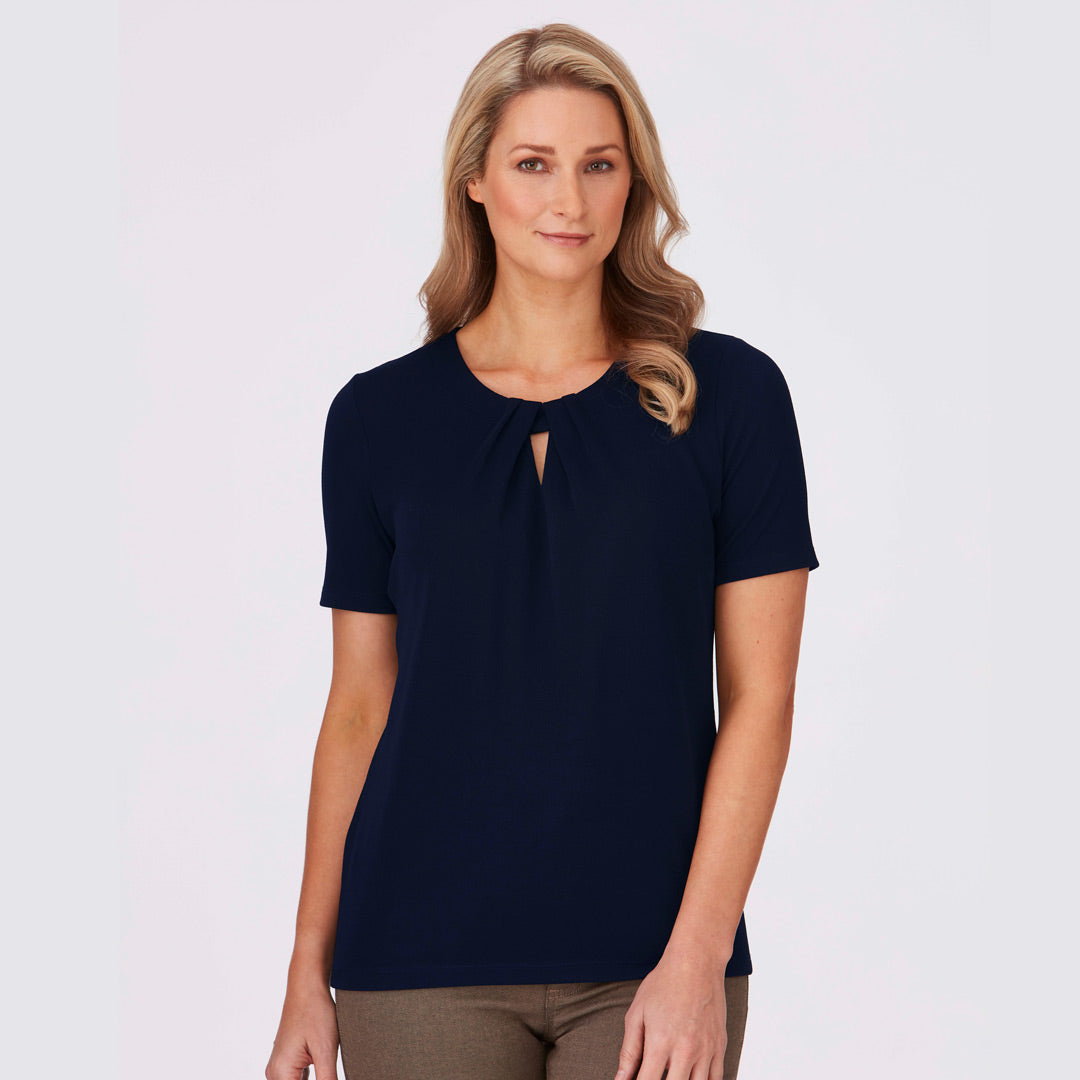 House of Uniforms The Keyhole Top | Ladies | Short Sleeve City Collection