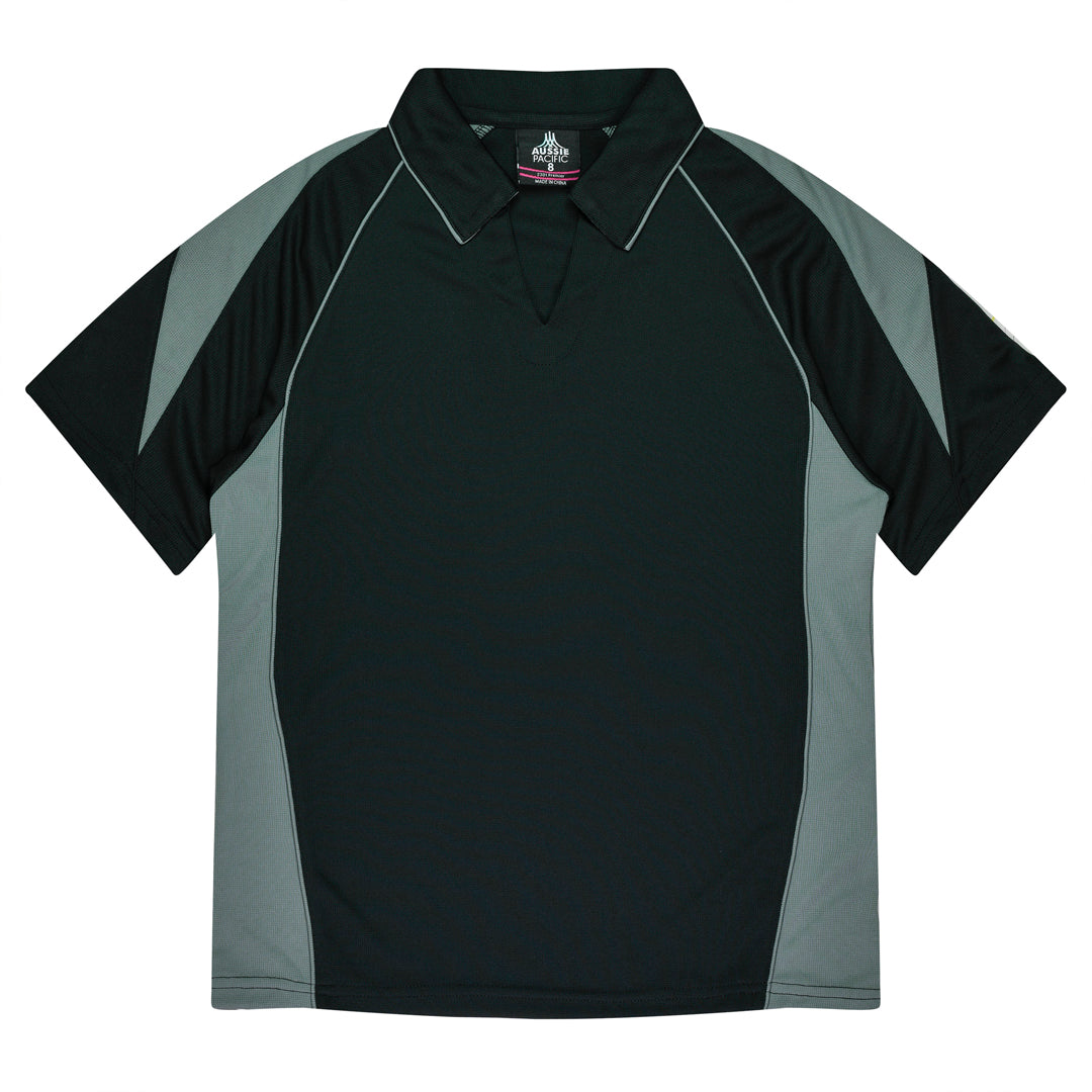 House of Uniforms The Premier Polo | Plus | Ladies Aussie Pacific Black/Ashe