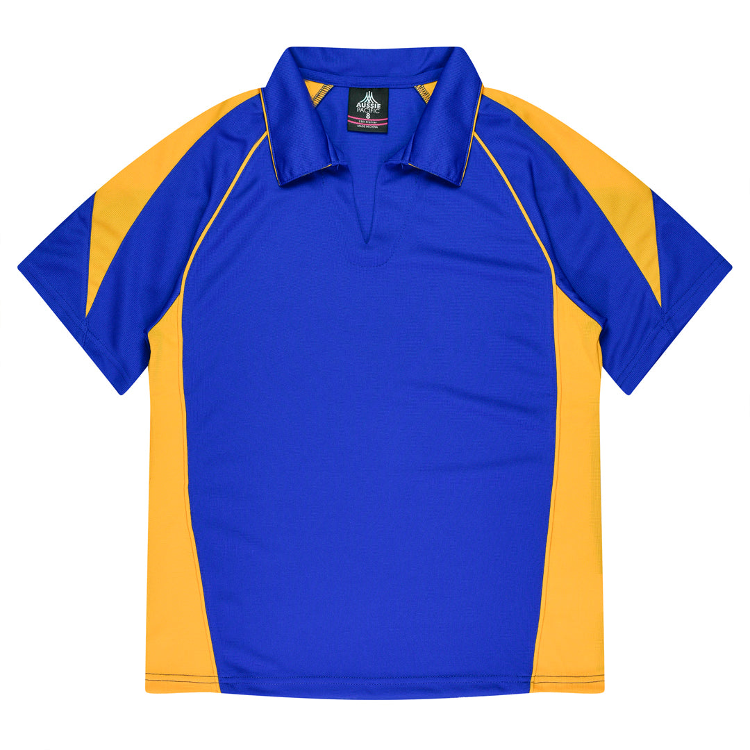 House of Uniforms The Premier Polo | Plus | Ladies Aussie Pacific Royal/Gold