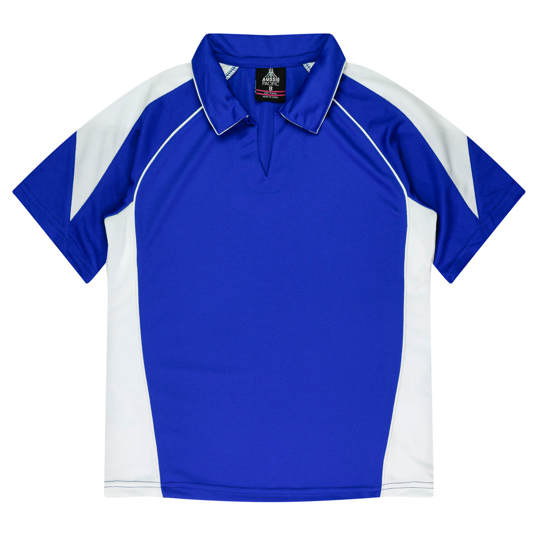 House of Uniforms The Premier Polo | Plus | Ladies Aussie Pacific Royal/White